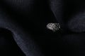 Jewellery diamond ring on a black background