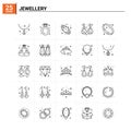 25 Jewellery icon set. vector background