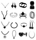 Jewellery icons set