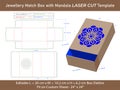 Jewellery match Box with mandala Laser Cut Template Royalty Free Stock Photo