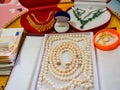 Jewellery and Money as a Wedding gift Royalty Free Stock Photo