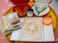 Jewellery and Money as a Wedding gift Royalty Free Stock Photo