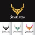 Jewellery necklace abstract logo vector art design