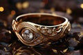Jewellery ring object structure from waves, particles fluids and spheres
