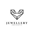 Jewellery vector logo. Gift vector logo. Gold logo. Silver emblem