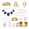 Jewelry Accessories Realistic Set Royalty Free Stock Photo