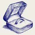 Jewelry box. Doodle style