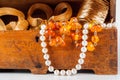 Jewelry box on white background Royalty Free Stock Photo