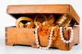 Jewelry box on white background Royalty Free Stock Photo