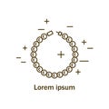 Jewelry bracelet symbol vector illustration. Diamond logo symbol. Fashion luxury gift icon isolated. Gold brilliant