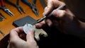 Jewelry crafting workshop master class for creating custom pieces Royalty Free Stock Photo