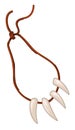 Necklace of fangs or bones, prehistoric jewelry Royalty Free Stock Photo