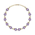 Jewelry design modern art fancy amethyst necklace.