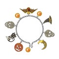 Jewelry Design Set Halloween Bracelet. Royalty Free Stock Photo