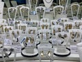 A jewelry display case of diamond earrings waiting for customers to purchase at a Sams Club retail store