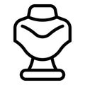 Jewelry dummy bust icon, outline style