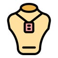 Jewelry dummy icon vector flat Royalty Free Stock Photo