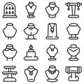 Jewelry dummy icon, outline style Royalty Free Stock Photo