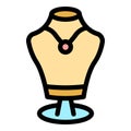 Jewelry dummy ruby icon vector flat