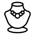 Jewelry dummy store icon, outline style