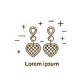 Jewelry earring symbol vector illustration. Diamond logo symbol. Fashion luxury gift icon isolated. Gold brilliant