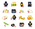 Jewelry Flat Icons Collection