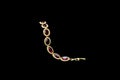 Jewelry gold garnet stone bracelet