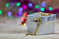 Jewelry, gold necklaces and gold rings put on gift boxes. Royalty Free Stock Photo