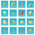 Jewelry items icon blue app