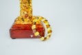 Jewelry made of decorative amber stone