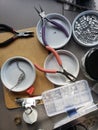 Jewelry Making Tools and Findings Royalty Free Stock Photo