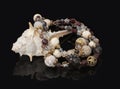 Jewelry with natural semi precious stones bracelets Royalty Free Stock Photo