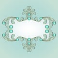 jewelry pattern frame Royalty Free Stock Photo