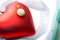 Jewelry pearl pendant Valentine Day gift on heart