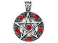 Jewelry, pendant. Magic pentagram. Stainless steel.