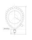 Jewelry Production Sketch of Brilliant Necklace.