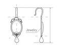 Jewelry Production Sketch of Earrings