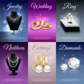 Jewelry Realistic Banners