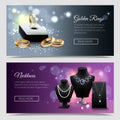 Jewelry Realistic Banners