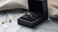 jewelry ring in box Royalty Free Stock Photo