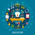 Jewelry Shop Round Composition