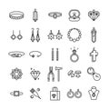 Jewelry shop icons.