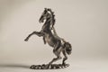 Jewelry, Silver statuette of galloping horses. miniature metal sculpture Stallion reared up.