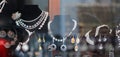 Jewelry in a store window Royalty Free Stock Photo