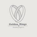 Jewelry vector logo design template with rings