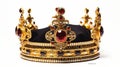 Jewels and gold Crown of the king or queen. Generative AI Royalty Free Stock Photo