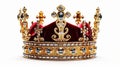 Jewels and gold Crown of the king or queen. Generative AI Royalty Free Stock Photo