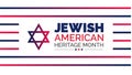 Jewish American Heritage Month background or banner design template