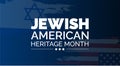 Jewish American Heritage Month background or banner design template