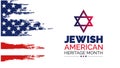 Jewish American Heritage Month background or banner design template